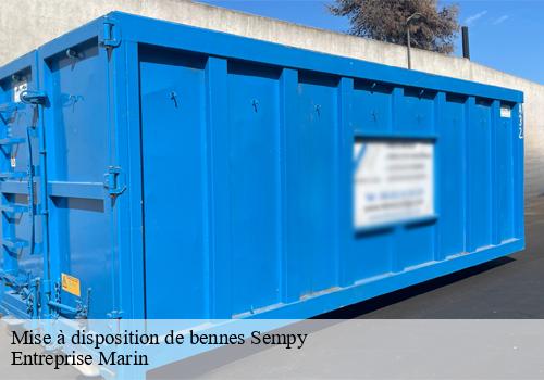Mise à disposition de bennes sempy-62170 Entreprise Marin